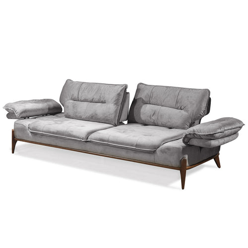 Canapea extensibilă GALAXY , Tip material:&nbsp;Catifea exclusivă, Tipul picioarelor: Lemn , extensibila detalie