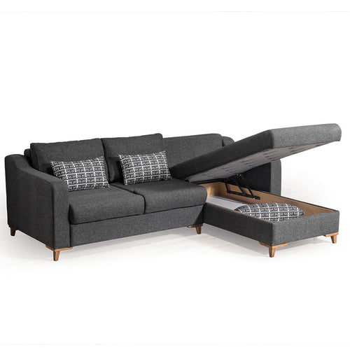 Colțar Extensibil 3+1 locuri cu șezlong JAVA 255 x 200 cm, Opțiuni culoare