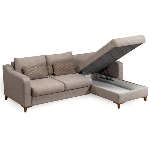 Colțar Extensibil 3+1 locuri cu șezlong JAVA 255 x 200 cm, Opțiuni culoare