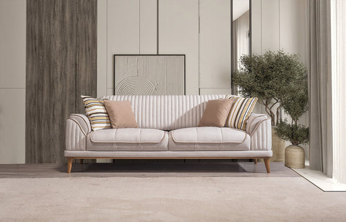 Canapea extensibilă 3 locuri MAGNUM 230 cm, material: Catifea, picioarelor: lemn  , din fata