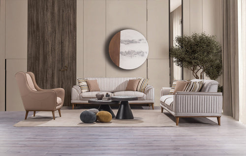 Canapea extensibilă 3 locuri MAGNUM 230 cm, material: Catifea, picioarelor: lemn , 2 canapele 1 fotoliu ,