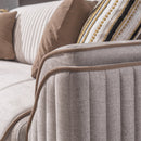 Canapea extensibilă 3 locuri MAGNUM 230 cm, material: Catifea, picioarelor: lemn , detalie