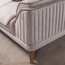 Canapea extensibilă 3 locuri MAGNUM 230 cm, material: Catifea, picioarelor: lemn , detalie