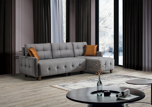 Colțar Extensibil 3+1 locuri cu șezlong NERA 240 x 145 cm - Maroom