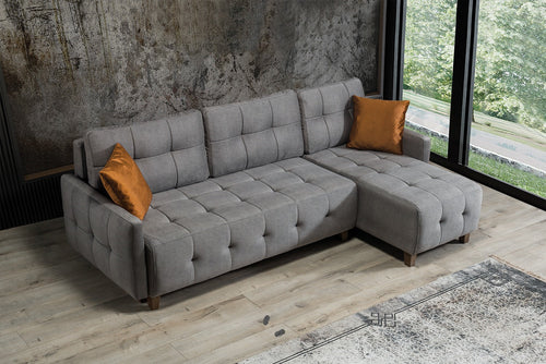 Colțar Extensibil 3+1 locuri cu șezlong NERA 240 x 145 cm - Maroom