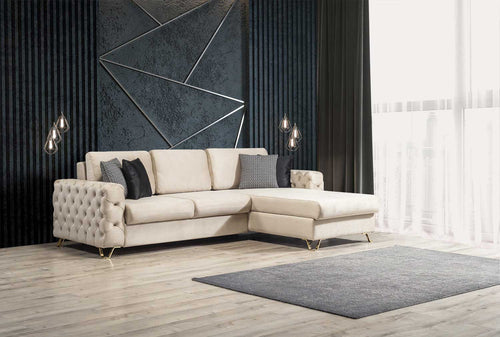 Colțar Extensibil 3+1 locuri cu șezlong VILLA 265 x 200 cm, Opțiuni culoare