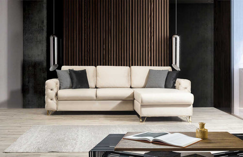 Colțar Extensibil 3+1 locuri cu șezlong VILLA 265 x 200 cm, Opțiuni culoare