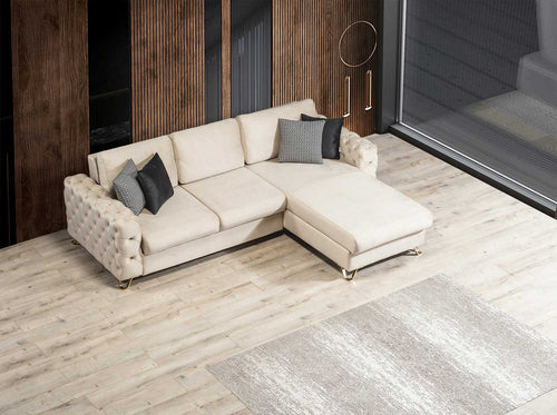 Colțar Extensibil 3+1 locuri cu șezlong VILLA 265 x 200 cm, Opțiuni culoare