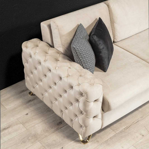 Colțar Extensibil 3+1 locuri cu șezlong VILLA 265 x 200 cm, Opțiuni culoare