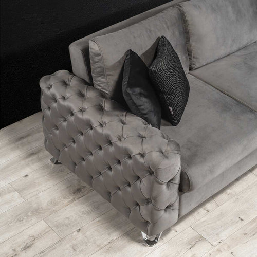 Colțar Extensibil 3+1 locuri cu șezlong VILLA 265 x 200 cm, Opțiuni culoare