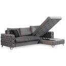 Colțar Extensibil 3+1 locuri cu șezlong VILLA 265 x 200 cm, Opțiuni culoare