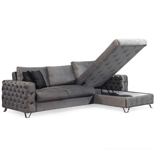 Colțar Extensibil 3+1 locuri cu șezlong VILLA 265 x 200 cm, Opțiuni culoare