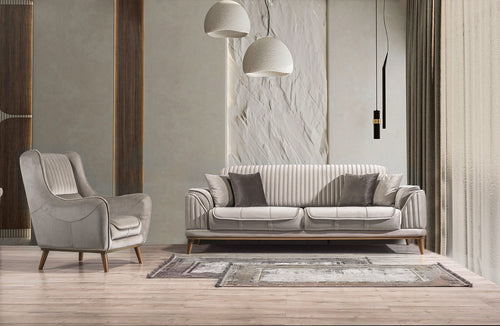 Fotoliu MAGNUM 82 cm, material: Catifea, picioarelor: Metal sau lemn   , 1 canapea  1 fotoliu