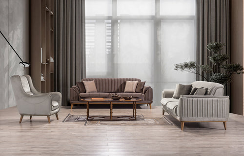 Fotoliu MAGNUM 82 cm, material: Catifea, picioarelor: Metal sau lemn   , 2 canapele  1 fotoliu