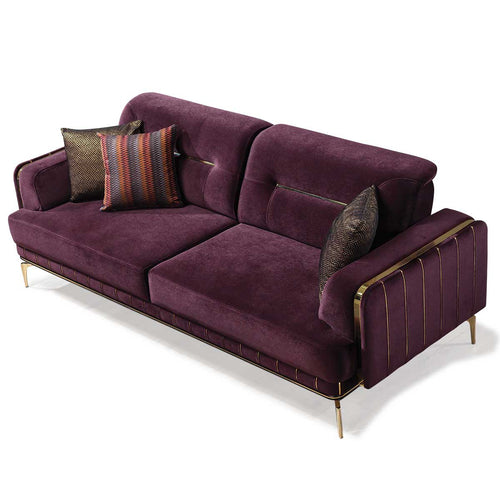 Canapea extensibilă 3 locuri PIANIST 227 cm, material:  țesătură, picioarelor;Metal, din sus