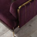 Canapea extensibilă 3 locuri PIANIST 227 cm, material:  țesătură,picioarelor;Metal, detalie din sus