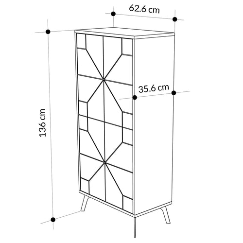 Comodă DORA 4 uși 63 x 136 cm - Maroom