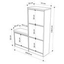 Banchetă cu depozitare DUMA perna pentru șezut 4 uși 105 cm, Opțiuni culoare - Maroom