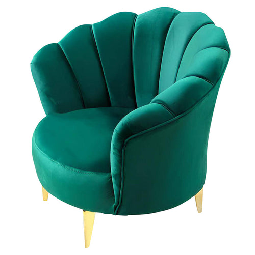 Fotoliu EMERALD NW, material:Catifea, picioarelor: Auriu , din lateral