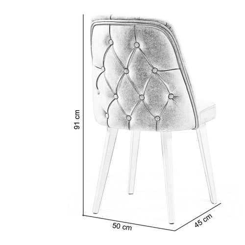 Scaun ELEGANTE-NV, Lemn masiv, Opţiuni culoare - Maroom