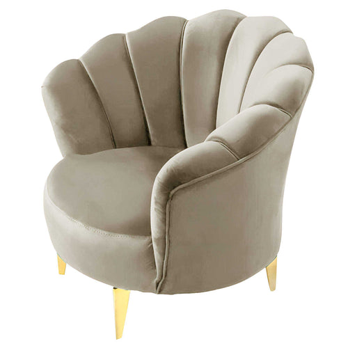 Fotoliu EMERALD NW, material:Catifea, picioarelor: Auriu , din lateral