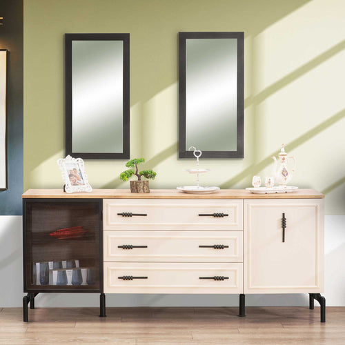 Comodă ORBIT cu oglindă 2 uși 3 sertare 190 x 81 cm - Maroom