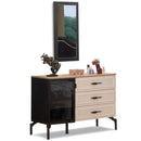 Comodă ORBIT cu oglindă 1 ușă 3 sertare 116 x 81 cm - Maroom