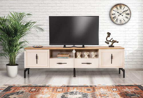 Comodă TV ORBIT 2 rafturi 2 uși 2 sertare 186 cm - Maroom