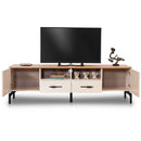 Comodă TV ORBIT 2 rafturi 2 uși 2 sertare 186 cm - Maroom