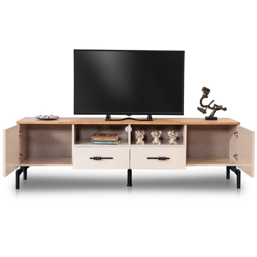 Comodă TV ORBIT 2 rafturi 2 uși 2 sertare 186 cm - Maroom