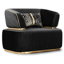 Fotoliu DORE, material:  țesătură , picioarelor;Metal