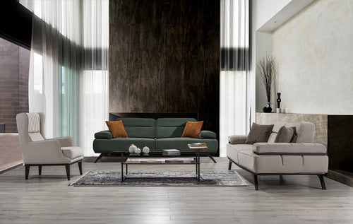 Fotoliu AVIVA fotoliu material Țesătură   , picioarelor: Lemn, 2 canapele 1 fotoliu