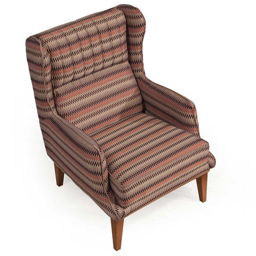 Fotoliu AVIVA fotoliu material Țesătură cu desenat  , picioarelor: Lemn,