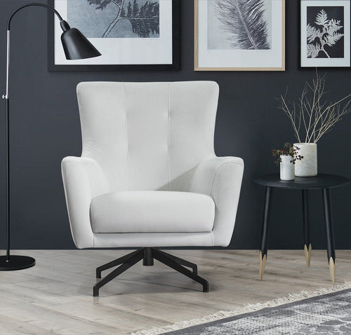 Fotoliu TERRA 77 cm, Țesătură cu aspect de piele, Tipul picioarelor: Metal   , din in fata