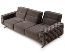 Canapea extensibilă 4 locuri HAVANA 265 cm, catifea țesătură aspect piele, Tipul picioarelor:Metal