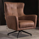 Fotoliu TERRA 77 cm, Țesătură cu aspect de piele, Tipul picioarelor: Metal ,