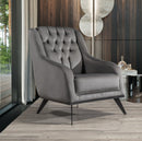 Fotoliu HAVANA 73 cm, catifea țesătură aspect piele, Tipul picioarelor:Metal