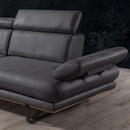 Canapea extensibilă TERRA, Țesătură cu aspect de piele, Tipul picioarelor: Metal ,   detalie