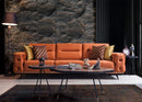Canapea extensibilă 4 locuri HAVANA 265 cm, catifea țesătură aspect piele, Tipul picioarelor:Metal