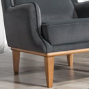 Fotoliu AVIVA 75 cm,  material Țesătură , picioarelor: Lemn   , detalie