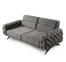 Canapea extensibilă 4 locuri HAVANA 265 cm, catifea țesătură aspect piele, Tipul picioarelor:Metal , extensibila detaliu
