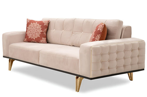 Canapea extensibilă 3 locuri SEMENTA Gold 220 cm, Easy clean, Opțiuni culoare