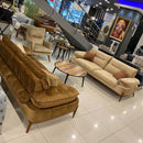 Canapea extensibilă GALAXY , Tip material:&nbsp;Catifea exclusivă, Tipul picioarelor: Lemn , 2 canapea 1 fotoliu  