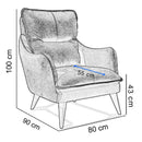 Fotoliu GALAXY, Easy Clean, Opțiuni culoare - Maroom