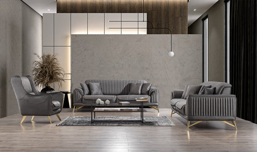 Fotoliu MAGNUM 82 cm, material: Catifea, picioarelor: Metal sau lemn   , 2 canapele  1 fotoliu