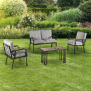 Fotoliu de grădină SIESTA cu perne, Metal, Opțiuni culoare