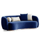 Canapea MUFFIN-MR, Opțiuni culoare, Material : Catifea  Picior&nbsp : Metal Argintiu, Pernă Pentru Spate : Burete moale