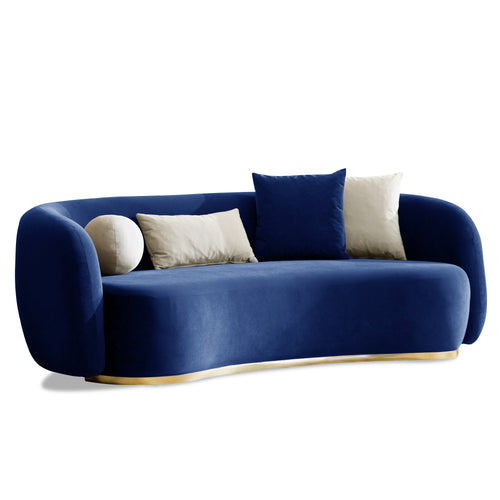 Canapea MUFFIN-MR, Opțiuni culoare, Material : Catifea  Picior&nbsp : Metal Argintiu, Pernă Pentru Spate : Burete moale