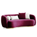 Canapea MUFFIN-MR, Opțiuni culoare, Material : Catifea  Picior&nbsp : Metal Argintiu, Pernă Pentru Spate : Burete moale