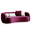 Canapea MUFFIN-MR, Opțiuni culoare, Material : Catifea  Picior&nbsp : Metal Argintiu, Pernă Pentru Spate : Burete moale